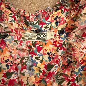 GO BY GO SILK Floral Ruffle Blouse - Multicolor
